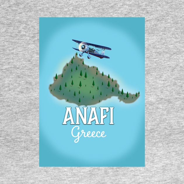 Anafi Island Greece travel poster map print. by nickemporium1